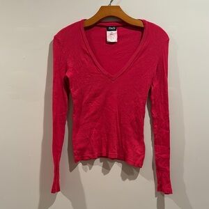 D&G Red Fitted cropped with Long Sleeves